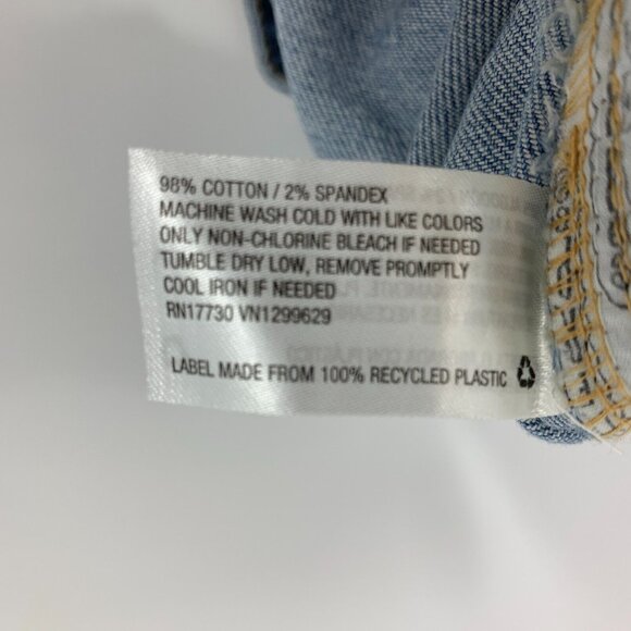 Wild Fable Shorts Blue Highest Rise A Line Pleated Bermuda Denim - Picture 12 of 12